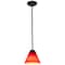 Access Lighting Martini, Pendant, Oil Rubbed Bronze Finish, Red Glass 28004-1R-ORB/RED - alternate 3