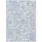 Homeroots 8' X 10' Sky Blue Denim Blue And Ivory Paisley Washable Indoor Outdoor Area Rug 588663 - alternate 3