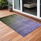 Homeroots 2' X 3' Olive Green and Purple Ombre Washable Non Skid Indoor Outdoor Area Rug 563718 - alternate 1
