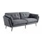 Homeroots 84" Gray Sofa With Black Legs 480916 - alternate 3
