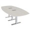 Skutchi Designs Arc Boat Conference Table With Power, 48 in W, 96 in L HAR-ABOT-48X96-T-K458-ESIL - alternate 1
