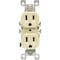 Leviton 15A Ivory Residential Grade 5-15R Copper/Aluminum Duplex Outlet R51-12650-00I - alternate 2