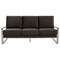 Leisuremod Jefferson Contemporary Velvet Sofa with Silver Frame, Dark Grey JAS77DGR - alternate 3