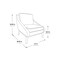 Office Star Products Lounge Seating/Davenport Mid-Century Club Chair, Charcoal SL4411R-MC4 - alternate 3