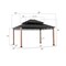 Sunjoy 13 ft. x 15 ft. 2-tier Large Modern Gazebo with Metal Wood Look Posts A102012600 - alternate 3