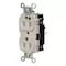 Hubbell Wiring Device-Kellems Straight Blade Receptacle, 5-15R, 15 A, 125V AC, 2 Pole, 3 Wire, Surface Mount, Grounded HBL8200STLA - alternate 2
