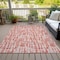 Homeroots 3' X 5' Coral Pink And Ivory Abstract Washable Indoor Outdoor Area Rug 602557 - alternate 4