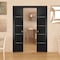 Sartodoors Sliding French Double Pocket Doors, Planum 0020 Matte Black, Kit Trims Rail Hardware, Solid Wood In PLANUM0020DP-BLK-4896 - alternate 3