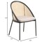 Leisuremod Urbane Collection Modern Dining Chair With Wicker back in Toupe UC21WTP - alternate 4