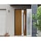 Vdomdoors Steel Door Deux 1713 Natural Oak Sidelight Exterior White Window Stainless Inserts Single Modern Pa DEUX1713EXD-OAKW-W36+14 x H80-Left-hand Inswing - alternate 3