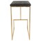 Leisuremod Quincy Quilted Stitched Leather Bar Stools with Gold Metal Frame, Grey QSG29GR - alternate 4
