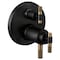 Brizo Litze Tempassure Thermostatic Valve With Diverter Trim Handle Kit, T-Lever Matte Black/Luxe Gold HL7533-BLGL - alternate 3