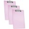 Acrimet 3 Pack Clipboard Letter Size Low Profile Clip & Side Rulers, Durable Plastic, Clear Pink, 3PK 134.8 - alternate 1