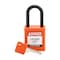 Brady Padlock, Keyed Different, Nylon, Orange, 1 1/2 in Shackle Height, 1 1/2 in Body Width SDPL-ORG-38PL-KD - alternate 1