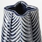 Homeroots 10" Navy Blue Abstract Ceramic Cylinder Table Vase 397518 - alternate 2