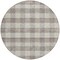 Homeroots 8' Taupe And Gray Round Plaid Washable Indoor Outdoor Area Rug 595519 - alternate 4