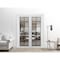 Sartodoors Solid French Double Doors, Lucia 2366 White Silk with Clear Glass and Aluminum Strips, Wood Solid LUCIA2366DD-WS-36 x 80 (2* 18x80)-Butterfly - alternate 3