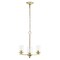 Homeroots Gold Chandelier Iron Ceiling Light With Clear Shades 651692 - alternate 1
