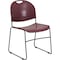 Flash Furniture Burgundy Plastic Sled Stack Chair RUT-188-BY-GG - alternate 1