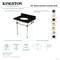 Kingston Brass 30" Black Granite Console Sink with Acrylic Legs, 8-Inch, 3-Hole, Black Granite/Matte Black KVPK3030KA0 - alternate 2
