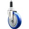Service Caster 5 Inch 316SS Blue Polyurethane Wheel Swivel 1-1/8 Inch Expanding Stem Caster SCC-SS316EX20S514-PPUB-BLUE-118 - alternate 1