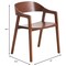 Leisuremod Rivo Collection Elegant Dining Chair in Dark Brown Wood RC20WBR - alternate 3