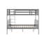 Flash Furniture Dallas Bunk Bed Twin Over Full, Convertible Slatted Solid Wood Bunk Bed Frame w/Ladder, Gray MG-0900-31-TFB-GY-GG - alternate 5