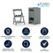 Flash Furniture HERCULES Kids Gray Resin Folding Chairs with White Gray Padded Seat, 10PK 10-LE-L-1K-GY-GG - alternate 5