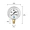 Zenport Glycerin Liquid Filled Pressure Gauge, 160 PSI LPG160 - alternate 4