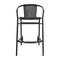 Flash Furniture Lila  Commercial Grade Black Rattan Indoor-Outdoor Restaurant Barstool, PK4 4-SDA-AD632032R-BK-GG - alternate 5