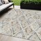 Homeroots 5' X 8' Ivory And Cream Geometric Washable Indoor Outdoor Area Rug 609137 - alternate 1