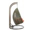 Leisuremod Beige Wicker Hanging 2 person Egg Swing Chair with Orange Cushions ESCBG-57OR - alternate 2