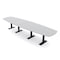 Skutchi Designs Arc Boat Conference Table With Power, 48 in W, 168 in L HAR-ABOT-48X168-T.BK-U779-NA - alternate 1