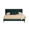 Homeroots Green Wood And Tufted Velvet King Bed Frame 486220 - alternate 1