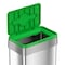 Hls Commercial 21 Gal/ 80 Liter Rectangular Stainless Steel Open Top Compost Bin w/ Wheels and Dual Odor Filters HLS21UOTMCOP - alternate 2