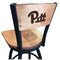 Holland Bar Stool Co 25" Penn State Cushion Seat, 2-Ring Chrome Swivel Bar Stool L03836BWMedMplAPittsbMedMpl - alternate 1