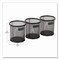 Mind Reader Metal Mesh Utensil Holder, 3.5in dia x 3.7inh, Black, 3PK CLIPMESH3-BLK - alternate 5