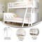Flash Furniture Dallas Bunk Bed Twin Over Full, Convertible Slatted Solid Wood Bunk Bed Frame w/Ladder, White MG-0900-31-TFB-WH-GG - alternate 4