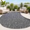 Jonathan Y Evan Modern Rustic Organic Curve Dark Gray 6 ft. x 9 ft. Indoor/Outdoor Shaped Area Rug SHP102B-6 - alternate 1