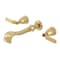 Kingston Brass Two-Handle Wall Mount Tub Faucet, Polished Brass KS5022KL - alternate 1