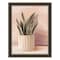 Homeroots Striped Bohemian Plant Black Framed Print Wall Art 530132 - alternate 2