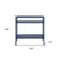 Homeroots 24" Blue Steel End Table With Two Shelves 544204 - alternate 2