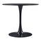 Homeroots 35" Black Wood and Steel Pedestal Base Round Top Dining Table 602235 - alternate 2