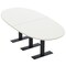 Skutchi Designs 8ft Conference Table With Power Unit | 8 Person Modular Boval Meeting Table | Harmony Series HAR-BOVL-48X96-T.BK-W960-NA - alternate 1