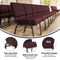 Flash Furniture Hercules Church Chair, 21-1/4 in W 25" L 33" H, Fabric Seat FD-CH0221-4-GV-005-BAS-GG - alternate 4