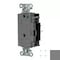 Hubbell Wiring Device-Kellems Straight Blade Receptacle, 5-15R, 15 A, 125V AC, 2 Pole, 3 Wire, Surface Mount, Grounded HBL2172STGYTR - alternate 2