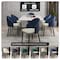 Leisuremod Paradiso Collection Modern Dining Seat in Blue with White Seat, 2PK PC50BUW2 - alternate 4