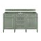 James Martin Vanities Vanity, without top, Smokey Celadon, 59.8 in W x 22.9 in D,  650-V60D-M-SC - alternate 1
