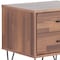 Homeroots 18" Brown Two Drawers Metal Nightstand 286438 - alternate 4
