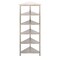 Homeroots 75" Gray Solid Wood Five Tier Corner Bookcase 399765 - alternate 1